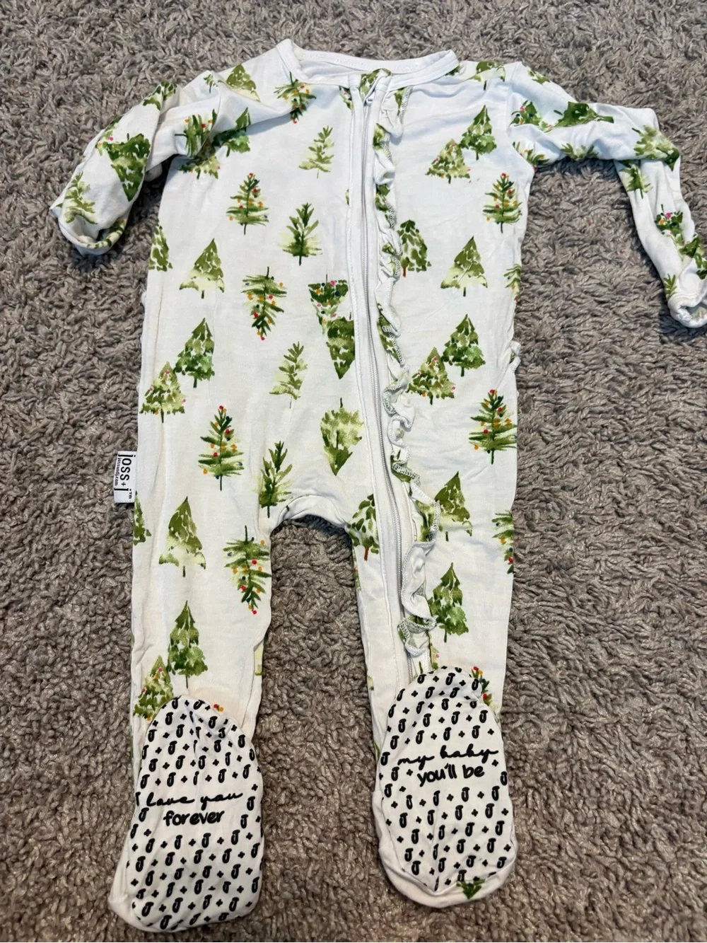 Bamboo Christmas Tree Sleeper // 3-6m
